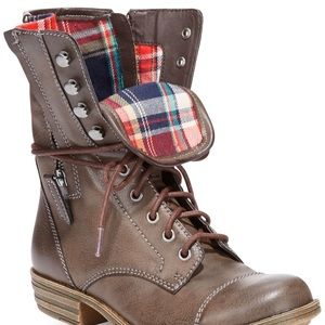 American Rag Deputy Combat Fold Over Plaid Boots